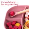 Cartoon Bear Baby Silicone Sucker Plate BPA-Free Toddler Feeding Tableware  Auxiliary Training