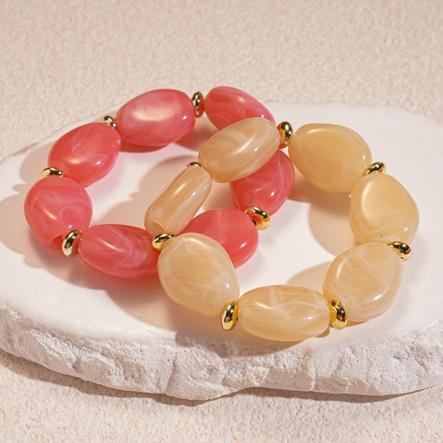 Acrylic Irregular Bracelet Candy Colored Oval Bracelet with Exaggerated Personality Niche Fashion Temperament and Handmade Accessories