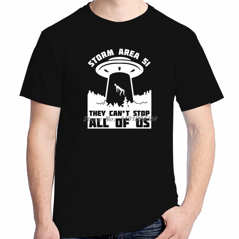 Summer Cotton Tshirt Area 51 They Cant Stop All Of Us Graphic T Shirts Short Sleeve Tshirts Streetwear Printed Tshirt