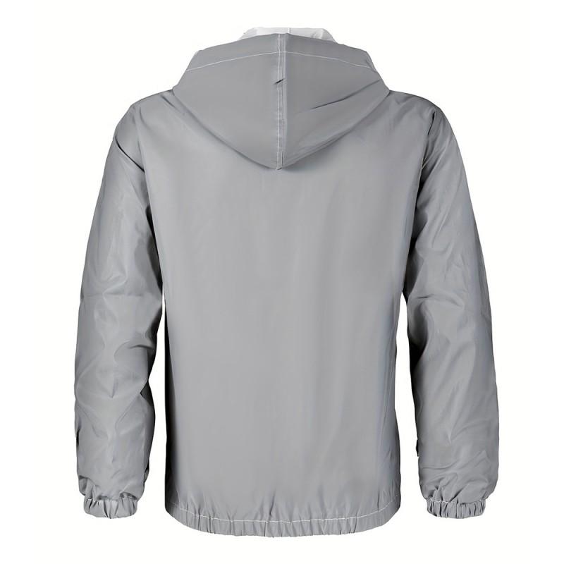 Mens Loose Fit Hooded Reflective Jacket Cycling Outdoor Wear