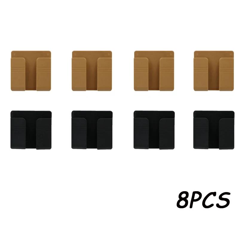 

8pcs Punch Free Multifunction Wall Mounted Storage Box Organizer TV Remote Control Mounted Mobile Phone Plug Charging Holder