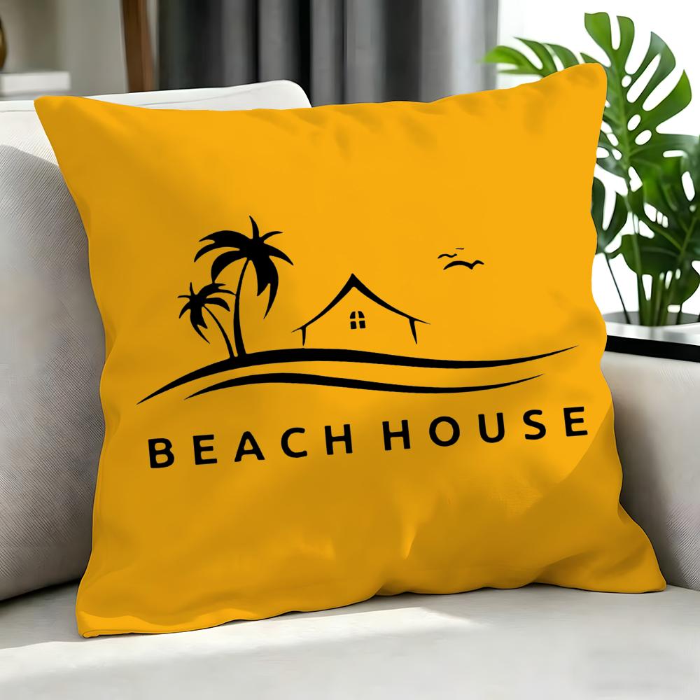 Indie Beach House Cushion Cover Cushion Cover Set 4Pcs 50X50 45X45 40X40 Pillowcase Decorative Sofa Home Decor
