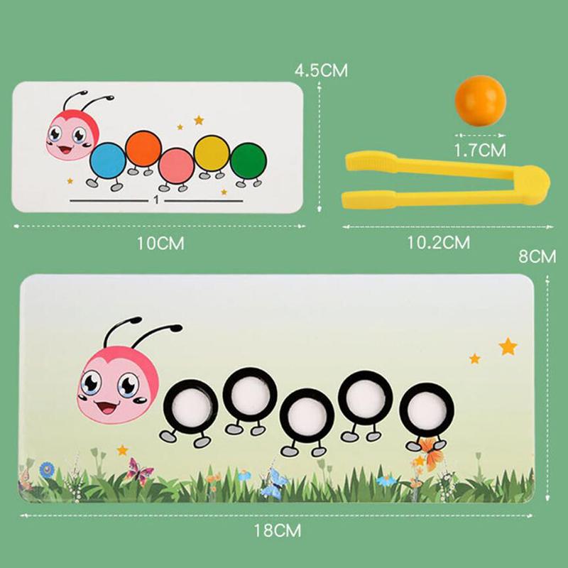 1 Set Color Sorting Montessori Educational Learning Props Clip Beads Toys Gifts Fine Motor Skill Toy For Preschool Kids