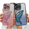 Glitter Butterfly Color Mobile Cell Phone Carrying Cases Tpu Protective Phone Cover for Iphone 16 15 14 13 12 11 Pro Max