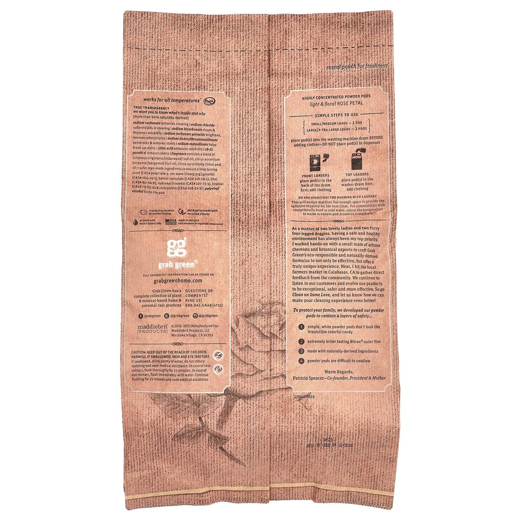 Stoneworks, Capsule Laundry Detergent, Rose Petal, 50 Count, 1.65 lb (750 G)