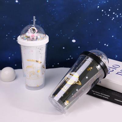 Star Cup Cute Good-looking Student Water Cup Food Grade Sports Bottle Straw Cool Drinks Cup Female