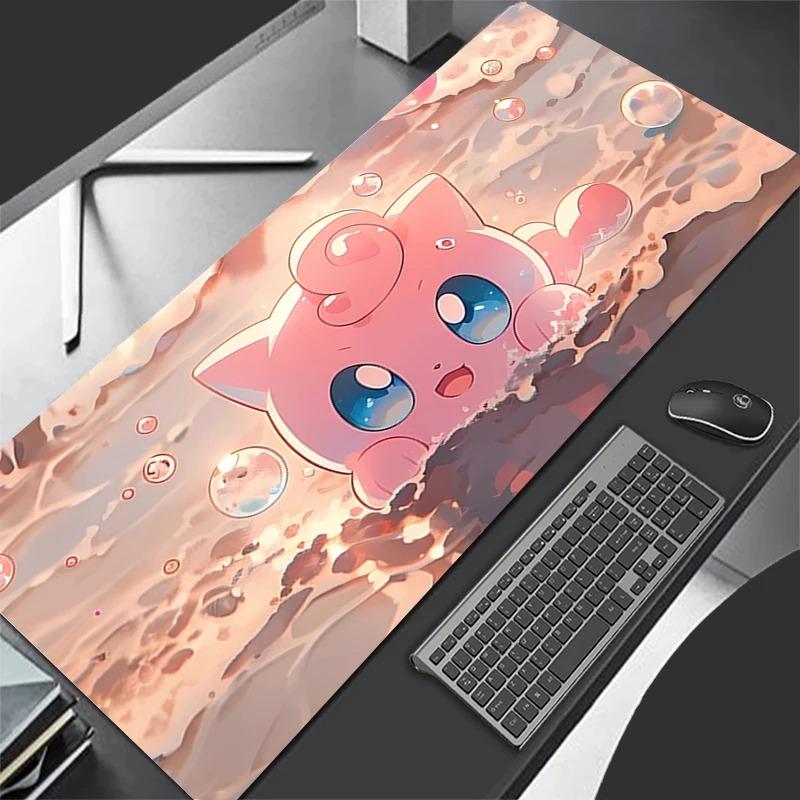 PPokemon Jigglypuff XXL Anime Gaming Mouse Pad Large Desk Mat Keyboard Pad for PC Laptop Gamer Gaming Accessories