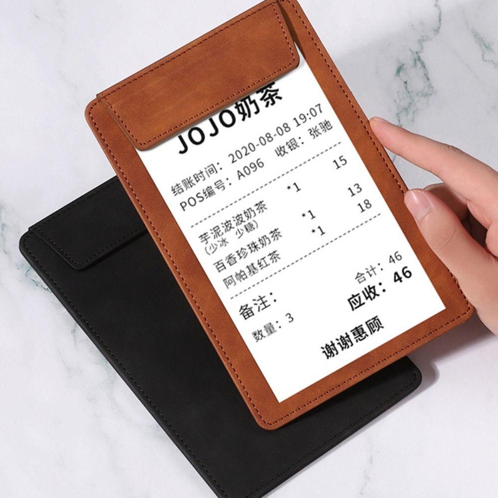 Leather Mini File Folder Portable Writing Pad High Quality Menu Covers  School Office