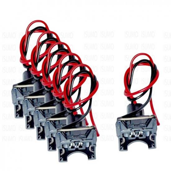 

6 x Electrical Connector For Fuel Injector FJ573 Fits: VW Golf Jetta EuroVan