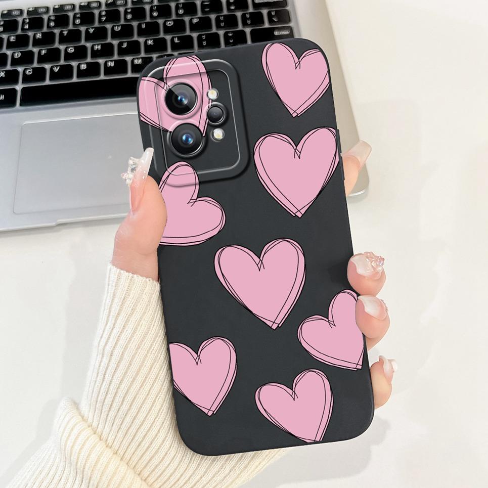 Cover per Telefono Femminile Cuore d'Amore per Realme GT2 Pro Custodia Realme GT Neo2 GT2 GT Neo 3T Funda Silicone Morbido Opaco Protezione Lente Capa