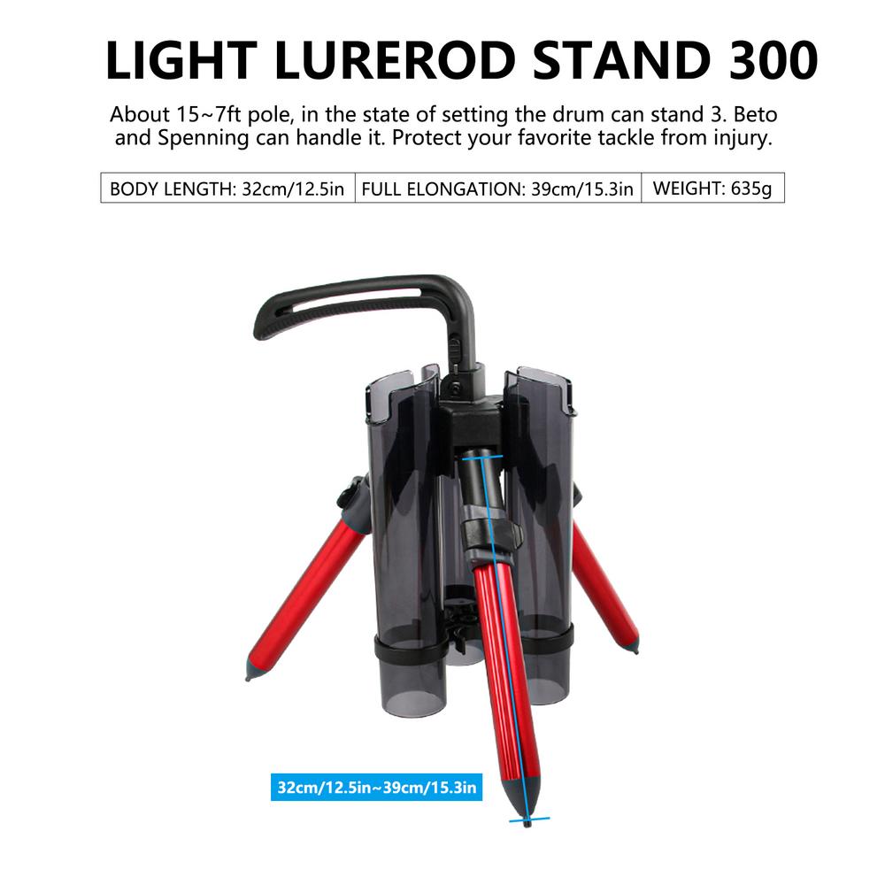 Tripod Fishing Rod Holders Portable Luya Fishing Pole Support Aluminum Alloy 3 Fishing Rods Rack Organizer For Fishing Accessory