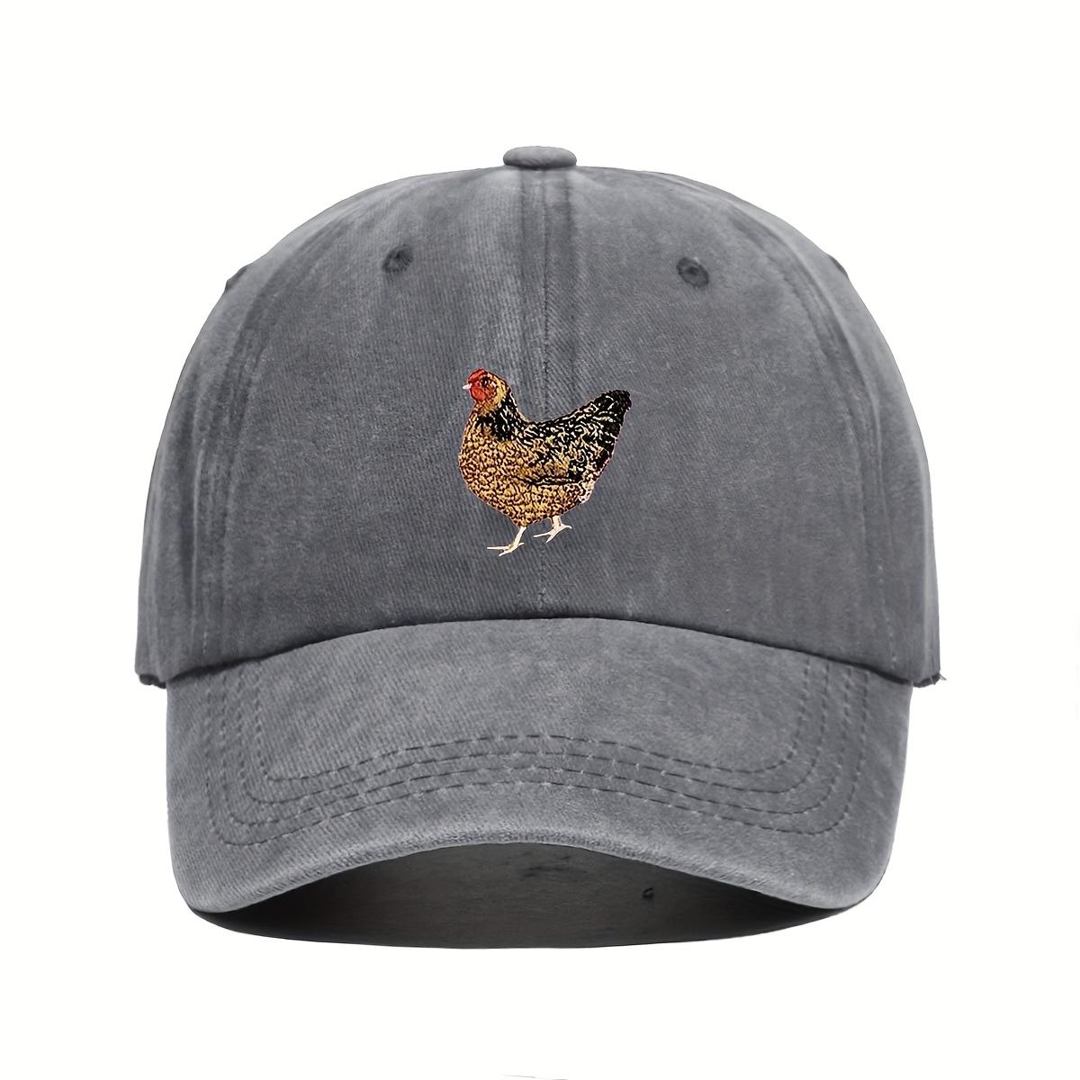

1 шт. Бейсболка с принтом цыпленка, регулируемая, дышащая, легкий материал, идеально подходит для гольфа, подходит для любого сезона One Size