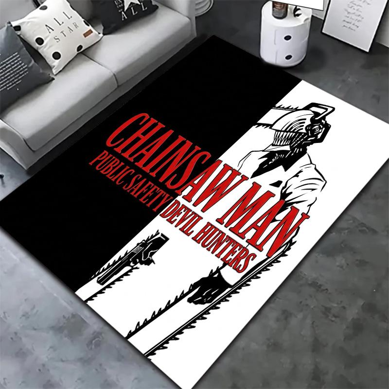 Chainsaw Man Carpet Rug For Living Room Bedroom Home Sofa Decoration Kids Play Nonslip Floor Mat