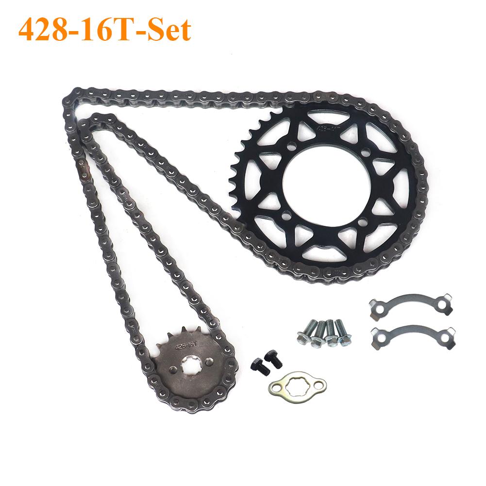 17MM 14T 15T 16T 17T Kettenrad vorne +76mm 41T 428 Kettenrad hinten + 428 106 Glieder Kette für ATV Quad Dirt PIT PRO Bike ATV