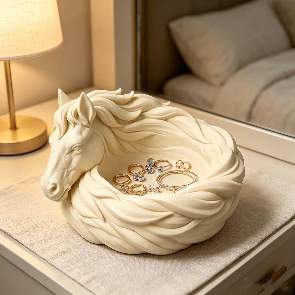Functional Organizer Horse Catchall Bowl Portable Horse Jewelry Dish Desk Organizer