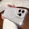 Transparent Stripe Soft TPU Phone Case For iPhone 16 15 14 Plus 13 12 11 Pro Max Clear Magnetic For Magsafe Wireless Charge Capa