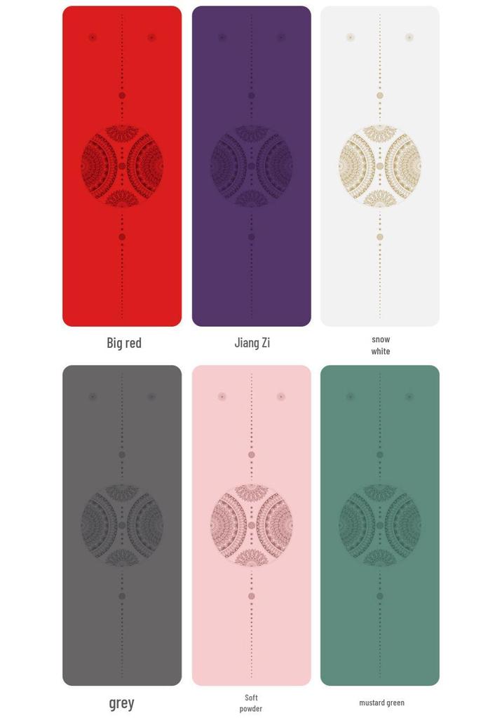Exquisitely Carved Non-Slip Dual-Sided Yoga Mat - Sweat-Absorbing Natural Rubber for Home & Studio Use