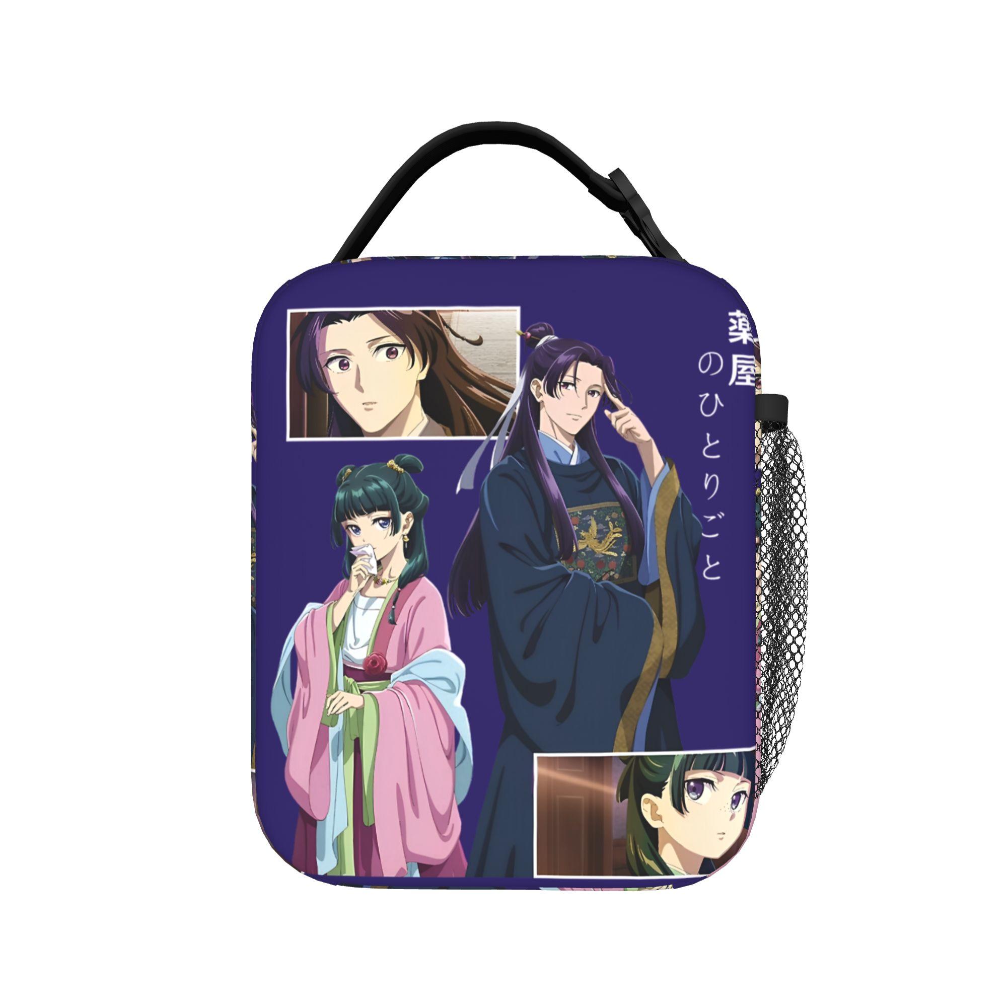 Kusuriya no Hitorigoto Sac à Lunch Isotherme Sac Thermique Réutilisable, Contenant Repas Les Carnets de l'Apothicaire Sac Tote Portable Boîte à Lunch One Size