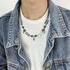 Titanium Steel Rivet Stitching Punk Rock Necklace for Men & Women