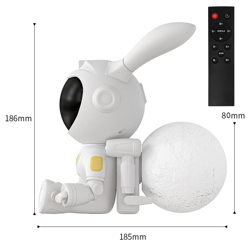 Galaxy Star Projector LED Night Light Starry Space Rabbit Projectot Lamp For Decoration Bedroom Home Decorative Children Gifts
