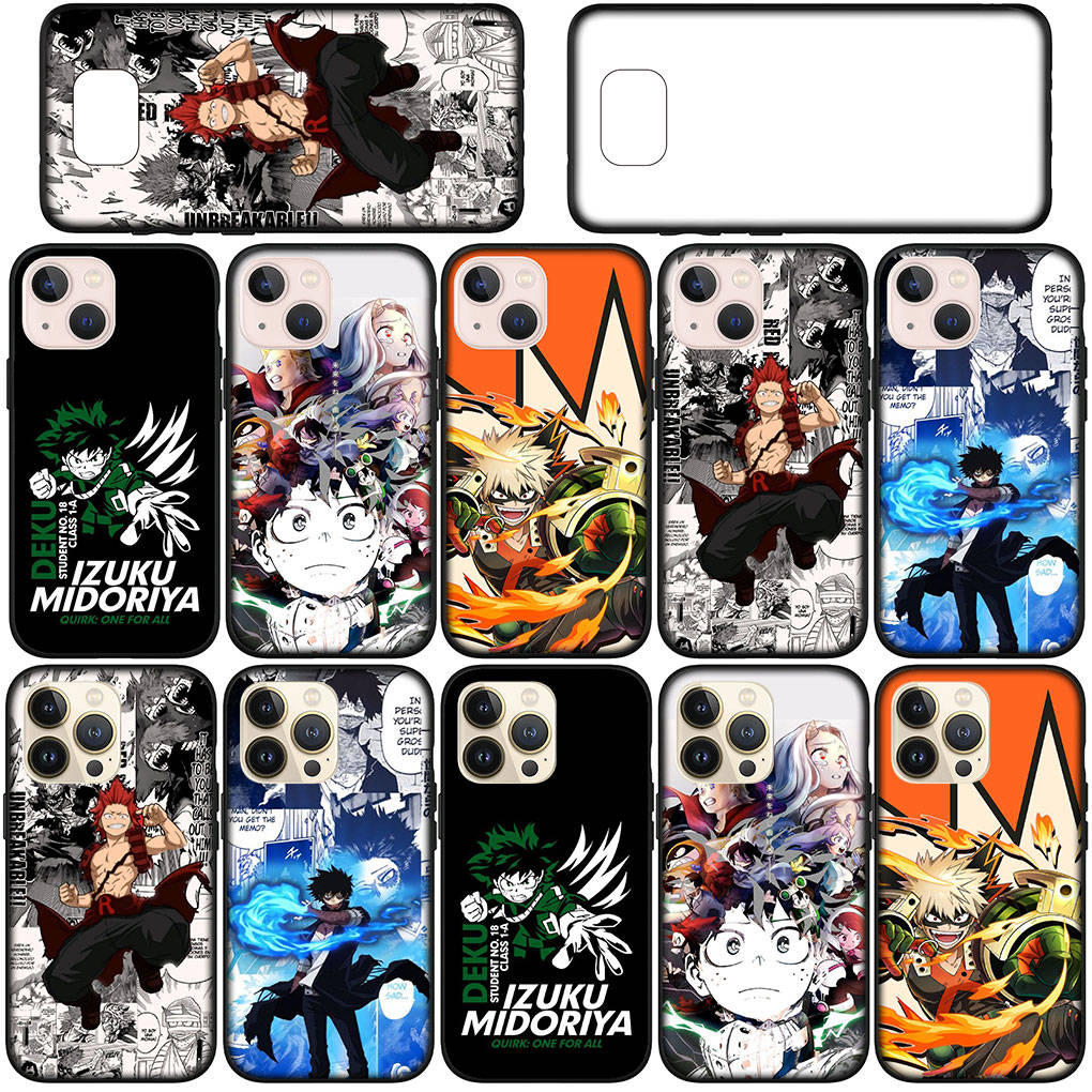 For iPhone 16 15 Xiaomi Redmi Note 14 13 12 11 Pro Max X 8 16e Samsung Galaxy S25 S24 S23 Moto OPPO Huawei My Hero Academia Midoriya Izuku Phone Case