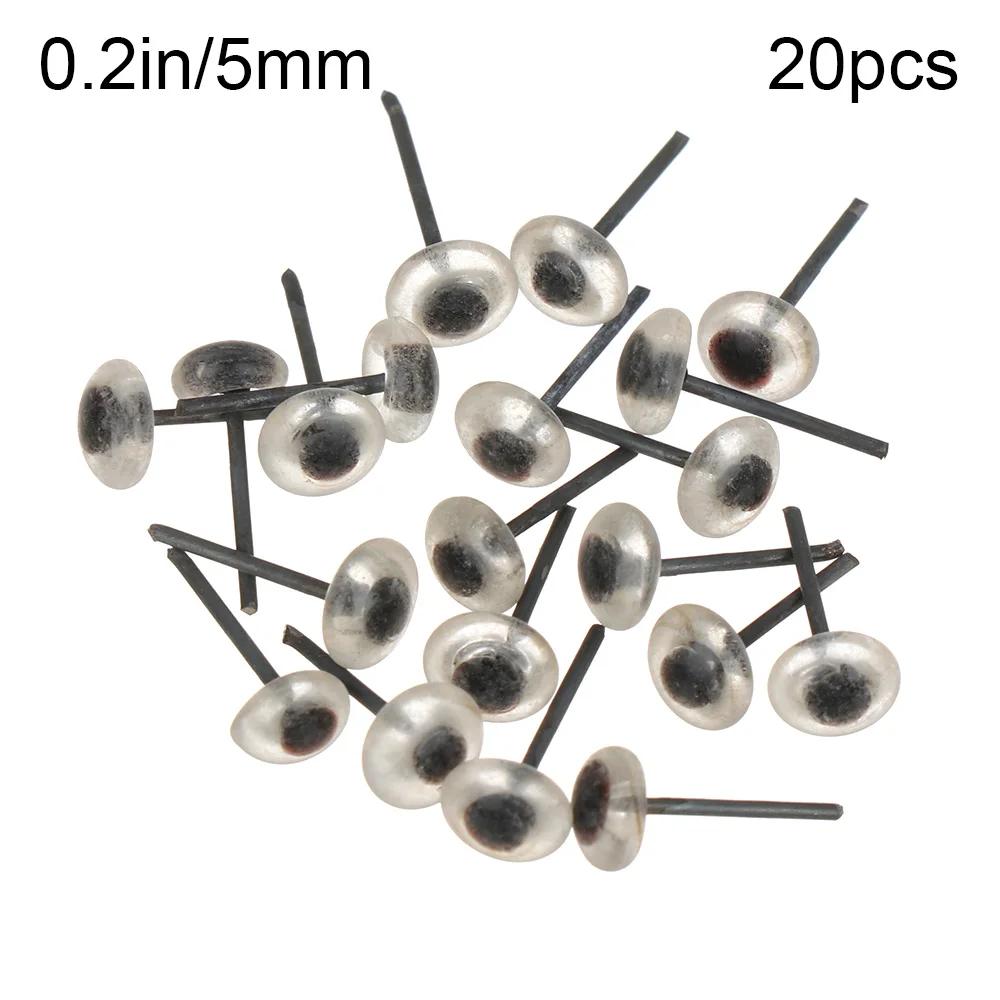 20/100Pcs 3/5/7 mm Black Eyes Dolls Glass Eyes Needle Felting Teddy Bears Eyes Safety Eye Doll Puppet Toys Accessories