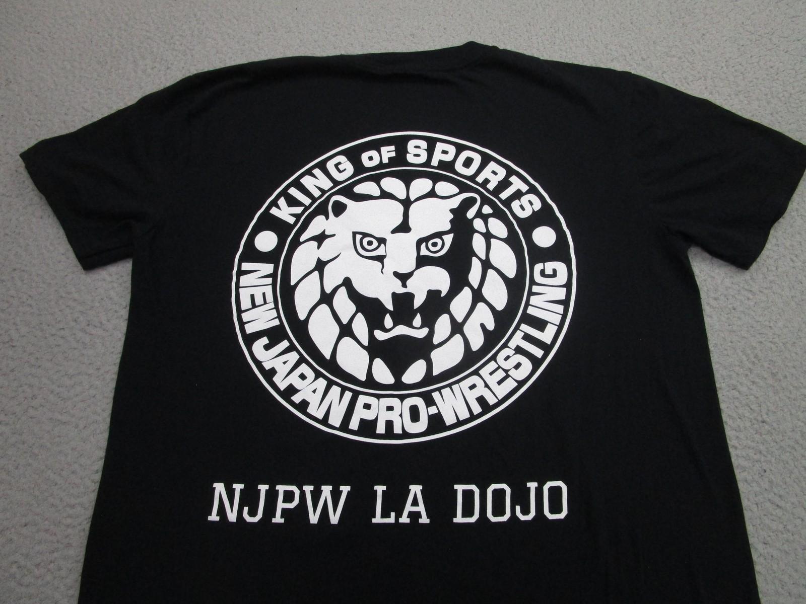 New Japan Pro Wrestling Shirt Mens Large Black NJPW LA Dojo Graphic Tee S