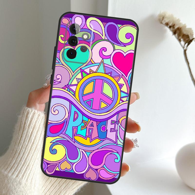Hippy Hippie Psychedelic Art Peace Case For Samsung Galaxy A52 A32 A12 A16 A26 A36 A56 A15 A35 A55 A34 A54 A13 A33 A53 A17 A06