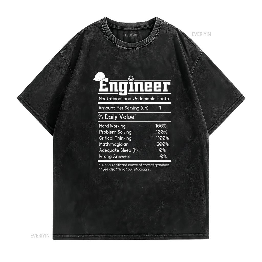 Engineer Definition T Shirt Men Engineering Funny vintage Washed Comfortable Casual Top For Everyday Wear designer clothes