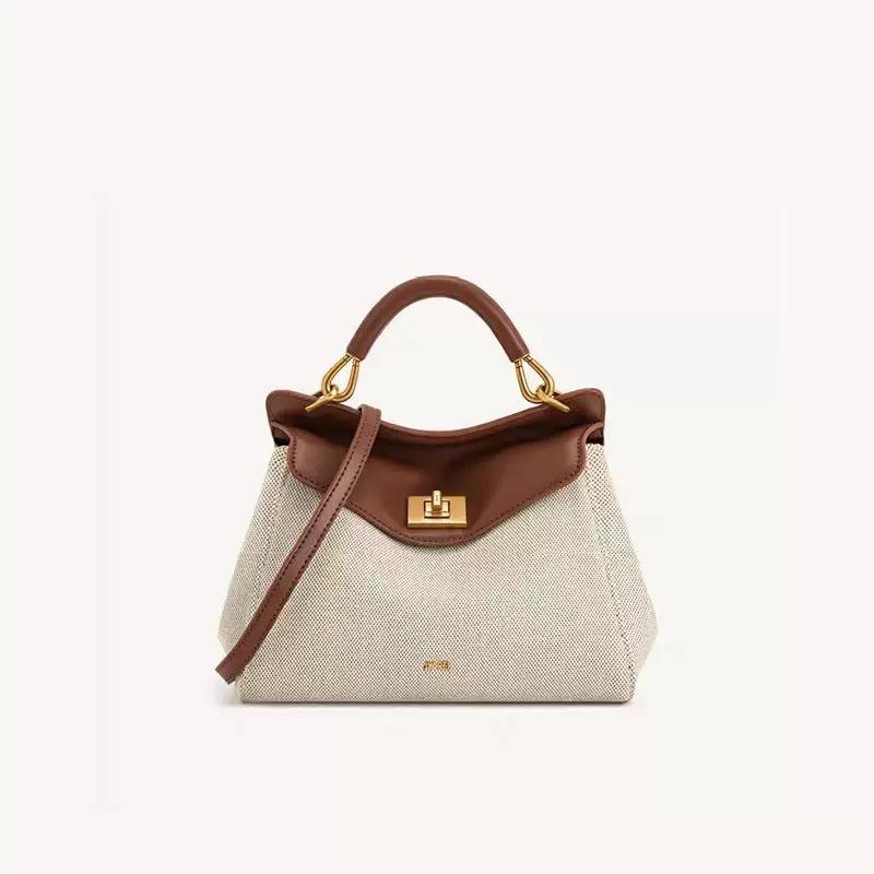 JW Buckle Bag Niche Fashi Genuine Leather Shoulder and Crossbody Bag Lucia Buckle Premium Versatile Handbag for Women