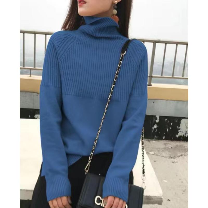 Pull à col roulé Femme Pullover Tops Automne Hiver Harajuku Coréen Pull Tricoté Pull Femme Hiver Pull