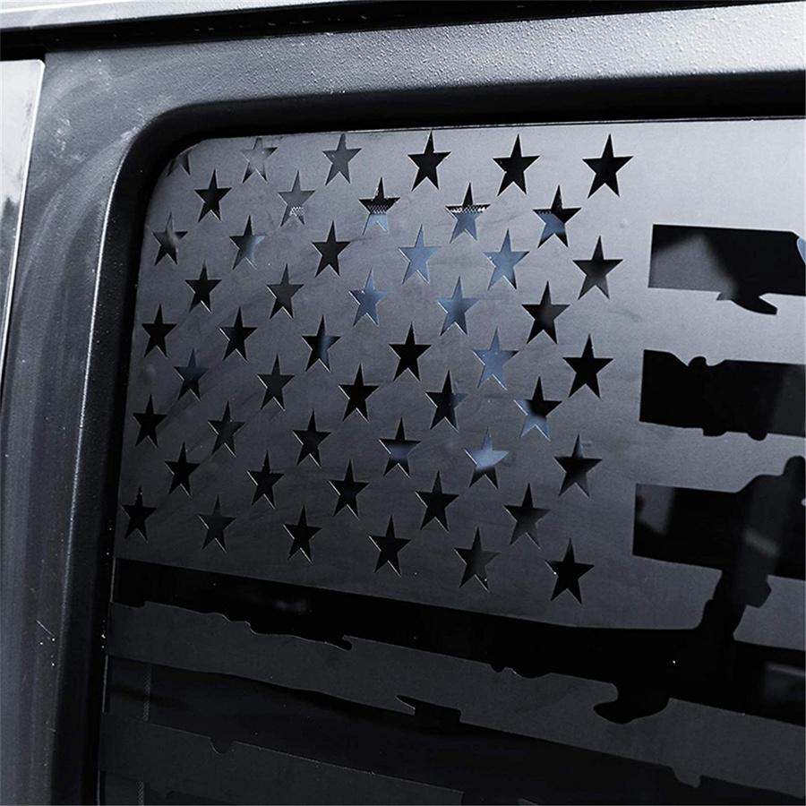 Rear Window USA Flag Decals for Jeep Wrangler JL