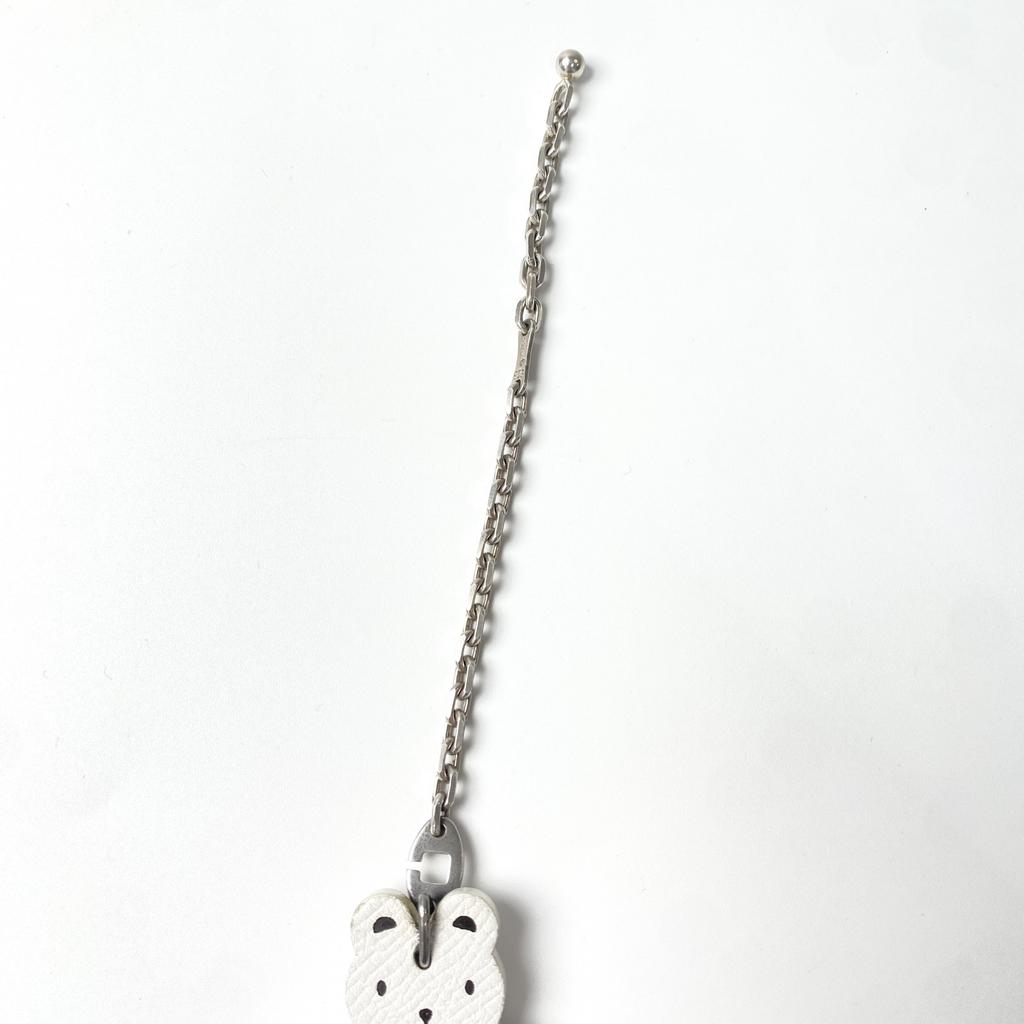 Used HERMEScharm white/Brown Women