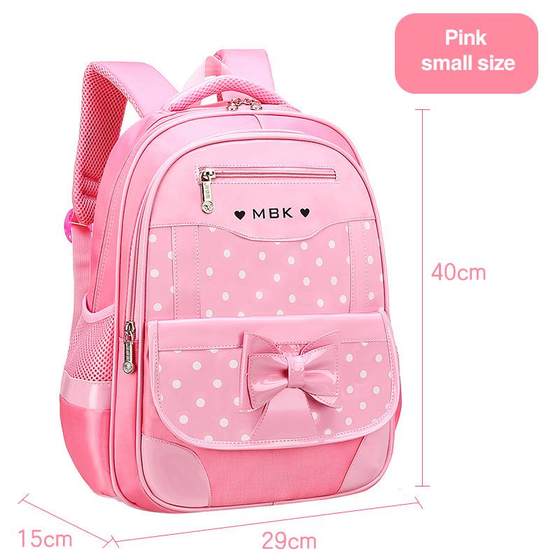Set di borse da scuola per bambini di 6-12 anni per ragazza Zaino da scuola con fiocco carino e punto alla moda per iniziare la scuola Il regalo per la ragazza