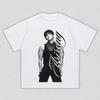 2026 Summer Hot Sale Taehyung Black and White Portrait Kpop Graphic T-shirt Y2K Unisex Harajuku Hip Hop Punk T-shirt Print Crew Neck Casual T Shirt