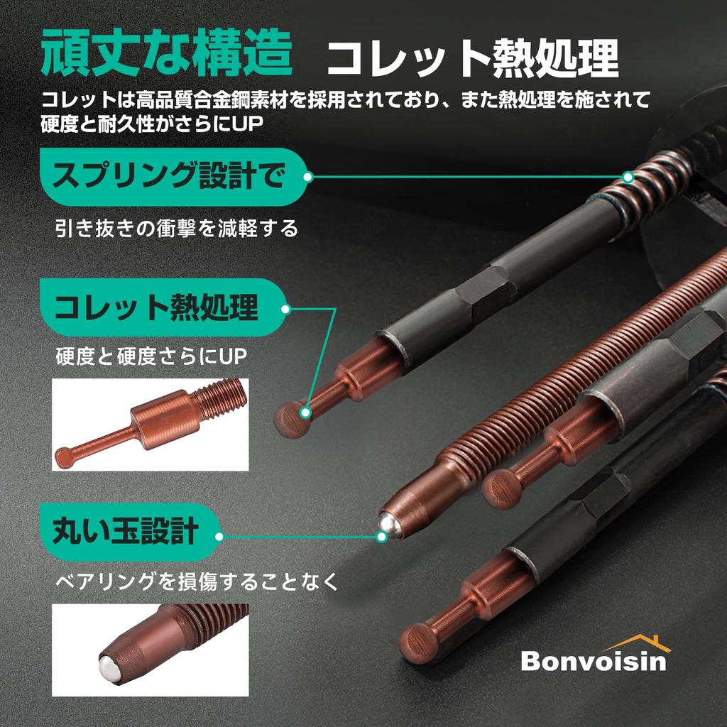 Bonvoisin Ściągacz do łożysk Ściągacz do wewnętrznego otworu Ściągacz do usuwania Łożysko Łożysko Łożysko Usuwanie 3 Wewnętrzne Narzędzie do konserwacji samochodowej Ściągacz, Narzędzie, Zestaw,