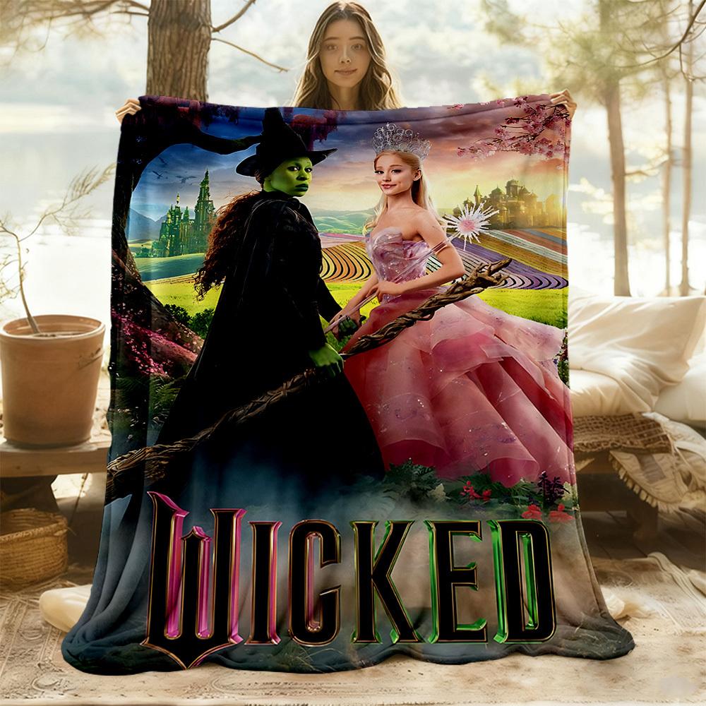 1pc Wicked Fantasy Outdoor Blanket Lightweight Flannel, Soft & Warm, All-Season Use for Sofa, Outdoor, Camping, Living Room, Office086