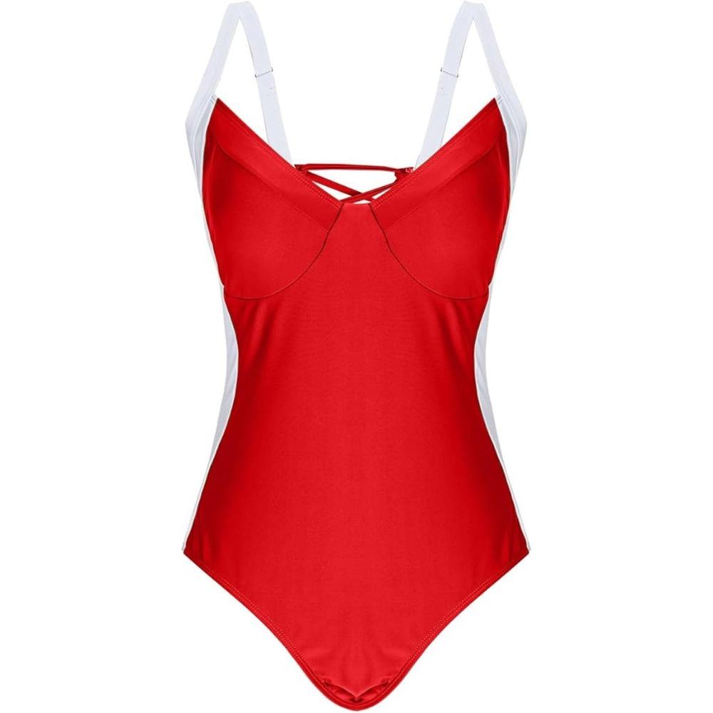 Hollow Bodysuit Swimsuit Slim Fit Jumpsuit Bikini Simple Bathing Swimwear  Beach