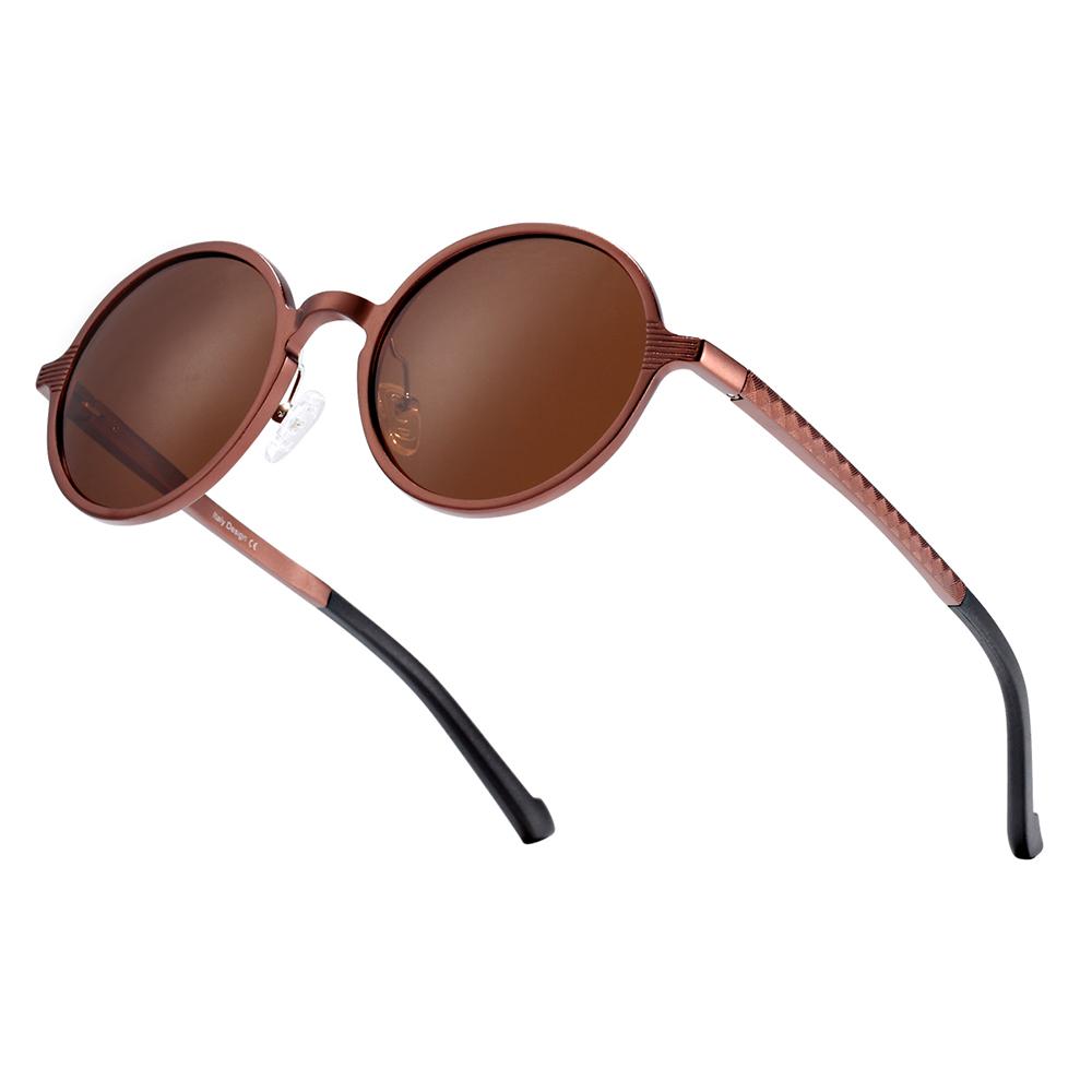 Gafas de Sol Polarizadas BARCUR de Lujo Vintage Exquisitas para Mujer con Montura Circular Metálica de Alta Calidad UV400 Gafas de Sol para Hombre