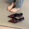 Fashion 2025 New Spring and Summer High-End French Style Beautiful and Non-Tiring Pointed Toe Fashion High-Heeled Sandals for Women