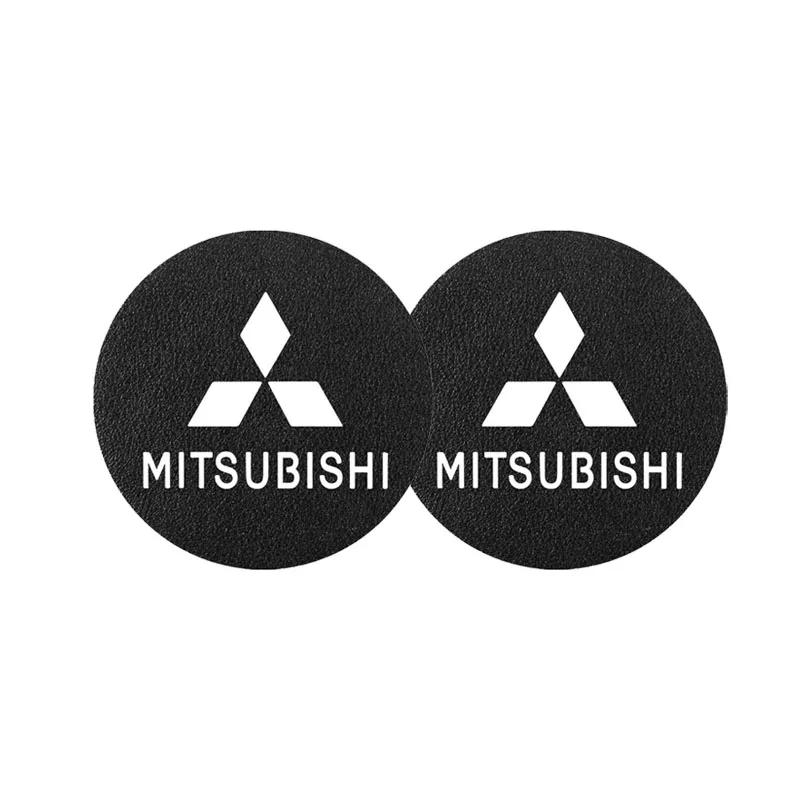 

2Pcs Car Cup Holder Pad Non-Slip Mat Water Cup Coaster Interior Accessories for Mitsubishi Outlander ASX Pajero Sport L200