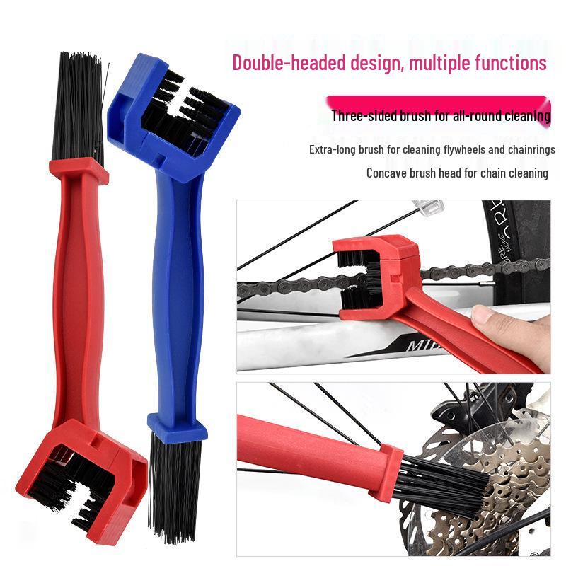 Electric Vehicle & Motorcycle Chain Cleaning Brush - Three-Sided Large Brush for Bicycle and Road Bike Cranksets