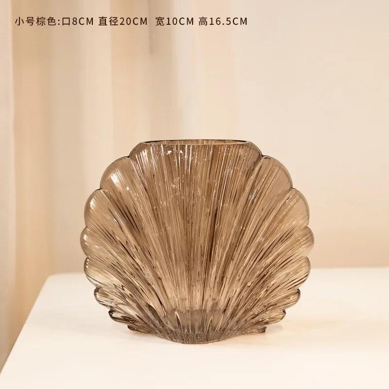 Европейская Янтарная Стеклянная Ваза Цветочная Композиция Стол Поделка Украшения Искусство Неправильная Гидропоника Домашний Декор Новая