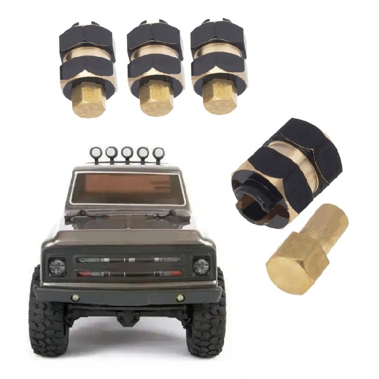 Precise Machined Brass Hub Adapters Balance Weights Set For SCX24 Remote Control Vehicle Enhances Stability 4Pcs/Set