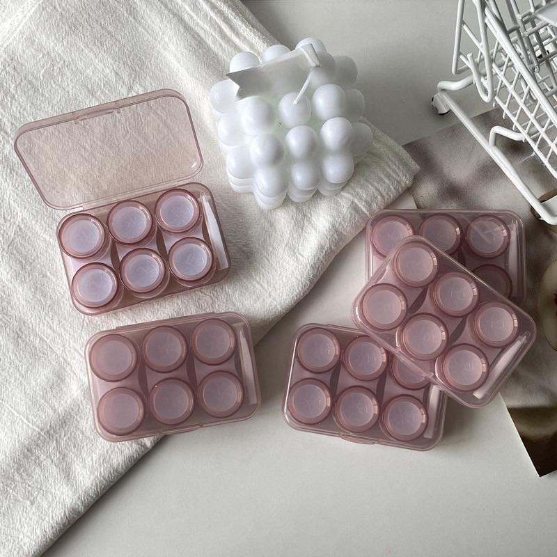 3 Stück/Box Kontaktlinsenbehälter Augen-Kontaktlinsenbox Damen Reise-Kontaktlinsenbehälter Einweichbehälter Linsenbox für Beauty-Pupille