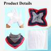 3Pcs Captain Hat Set, Sailor Hat Set, Sailor Hat For Boat Uniforms, Yacht Captain Hat, Sailor Boat Hat, Boat Scarf, Unisex Captain Costume For