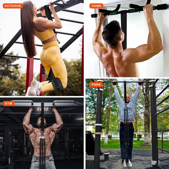 Pull-Up Assistance Band Length Adjustable Muscle Training 75-225LBS Heavy Duty Resistance Band
