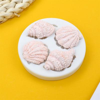 Silicone Mold Easy Demoulding Not Sticky Heat Resistant Multi-faceted Shell Conch Epoxy Mold for Bakery