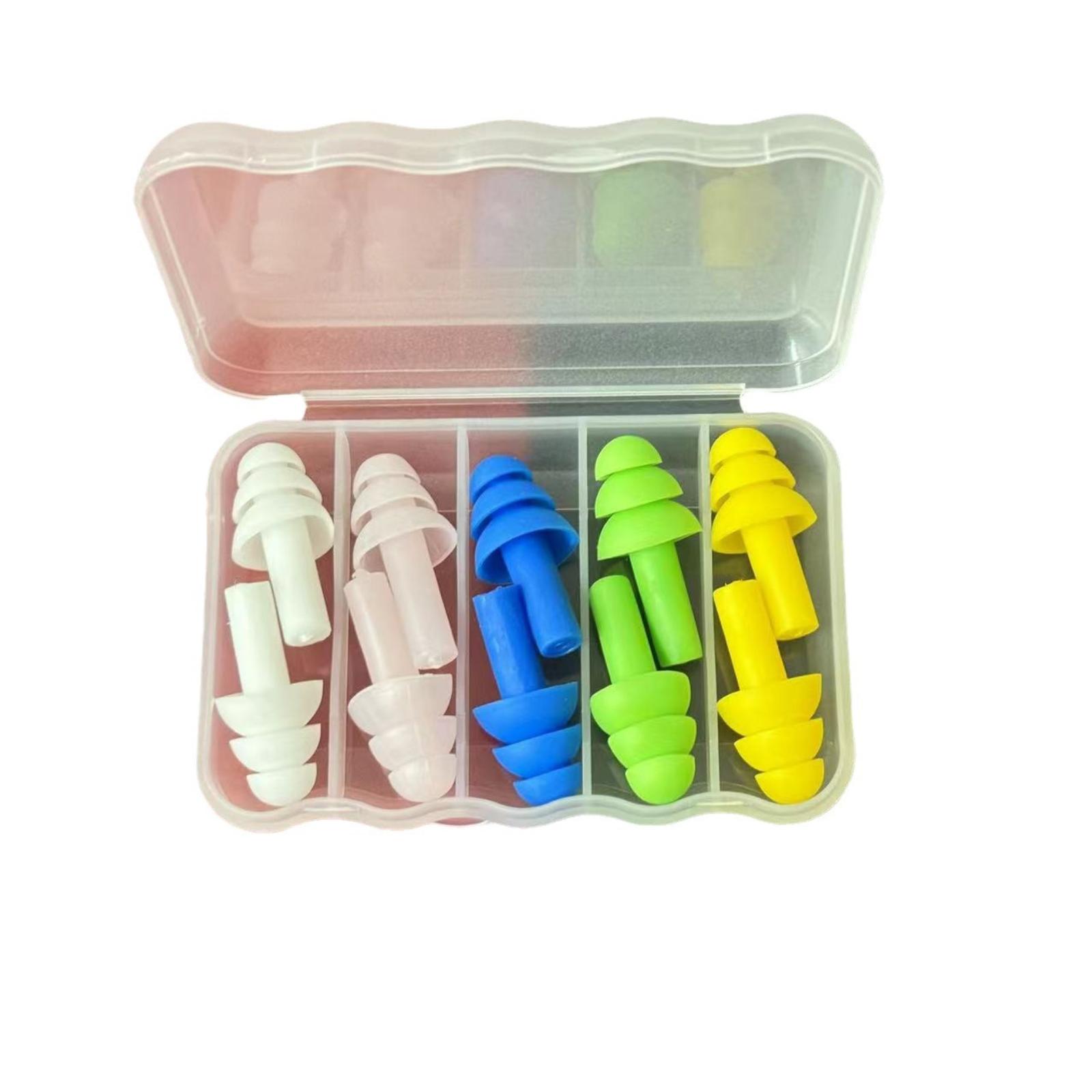 

5-Pair Silicone Earplugs For Noise Isolation One Size