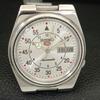GENUINE VINTAGE SEIKO 5 AUTOMATIC JAPAN MENS SILVER COLOR DIAL WATCH a701677-5 R206c-a701677